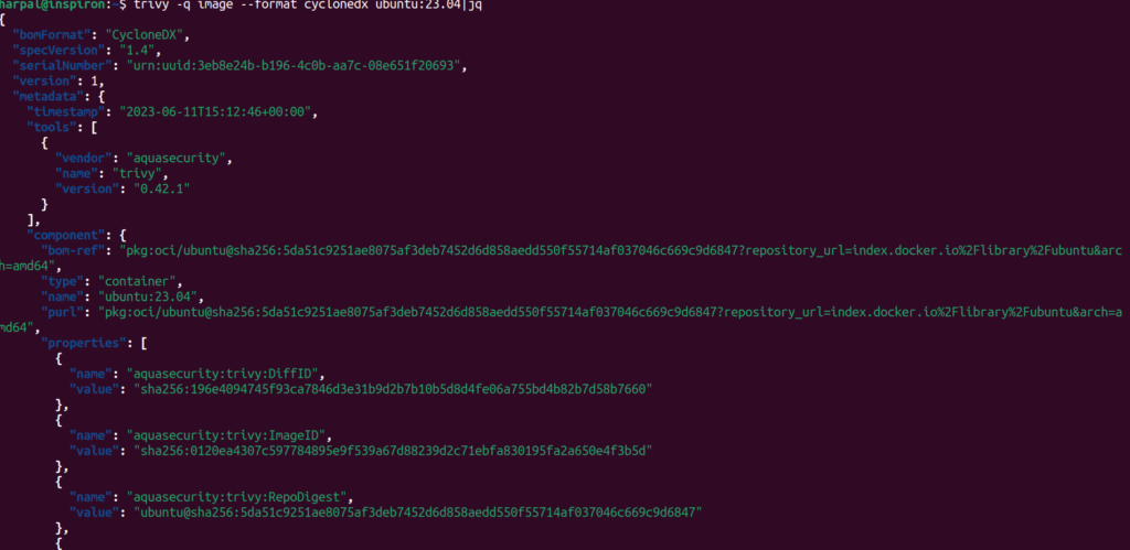 Software Bill of Materials (SBOM) for Container Images